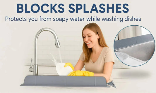 Kitchen Sink Splash Guard – Extra Wide Silicone Water Protector