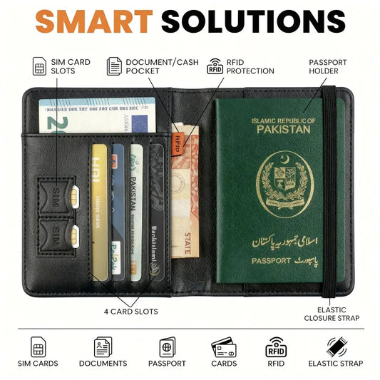 Portable Travel Passport Holder