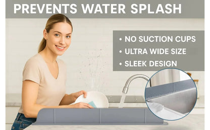 Kitchen Sink Splash Guard – Extra Wide Silicone Water Protector
