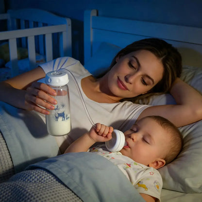 Hands-Free Baby Feeding Bottle with Free Straw Brush