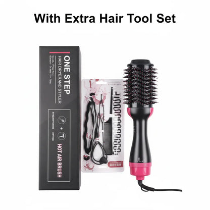 3-in-1 Hot Air Brush – One-Step Hair Dryer, Straightener & Curler