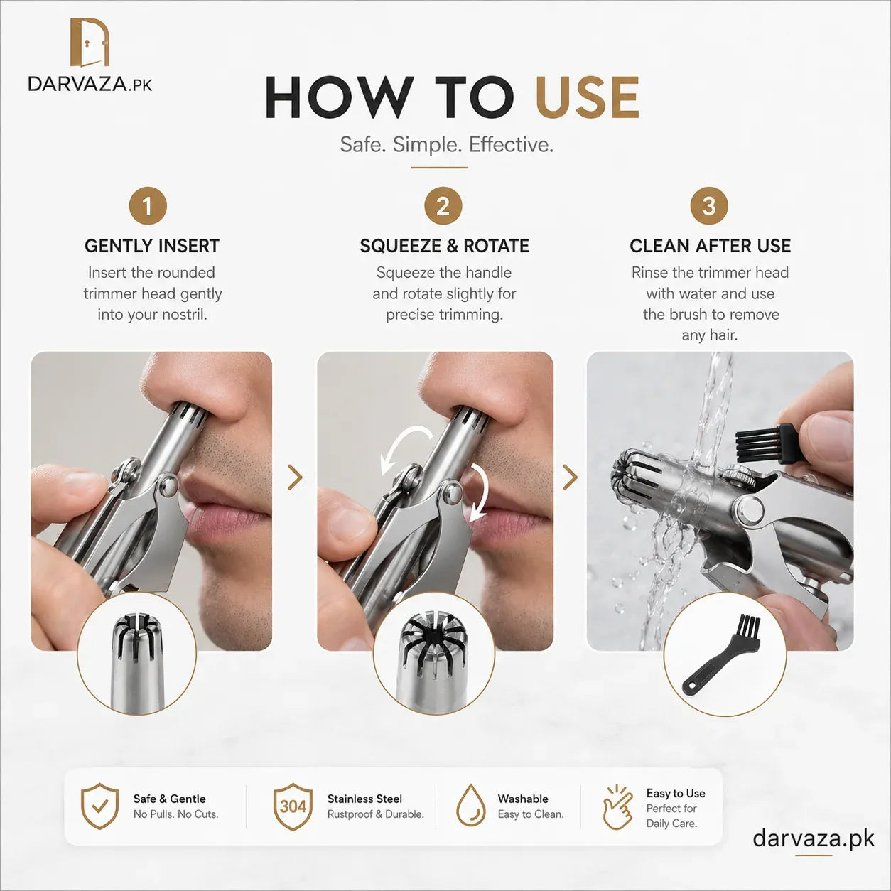 Manual Nose Hair Trimmer